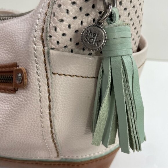 The Sak Off-White Leather Hobo Shoulder Bag‎ - Picture 3 of 16